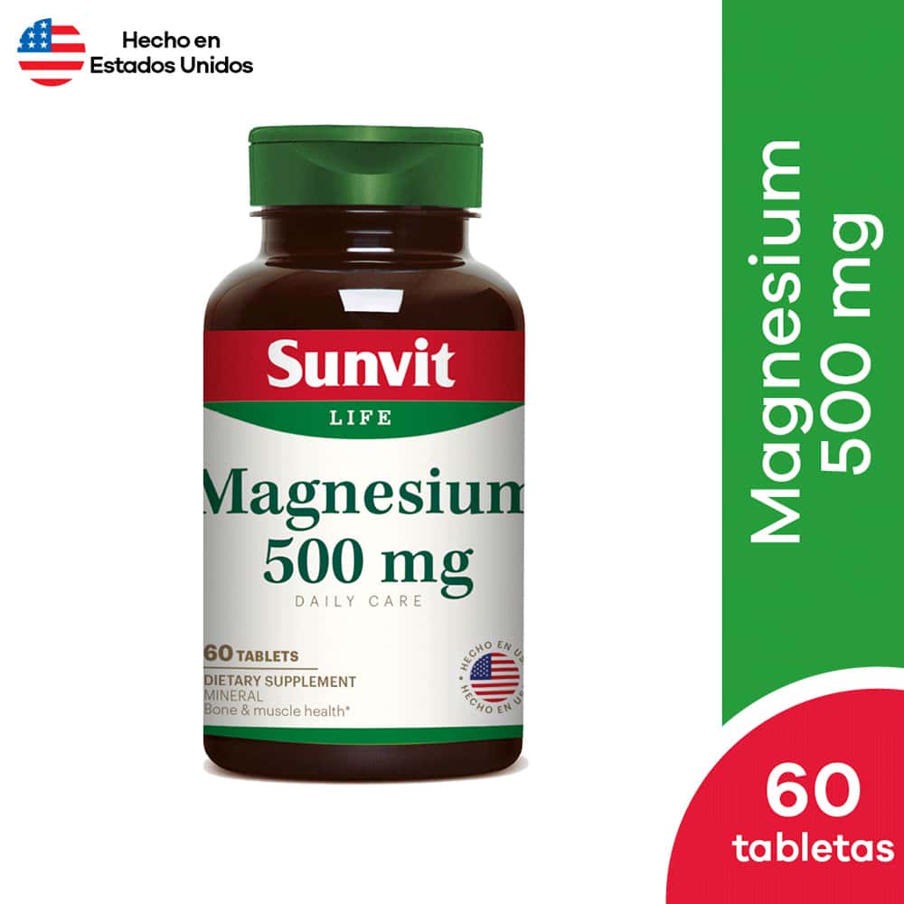 Sunvit Magnesio 500 mg | 60 tabletas