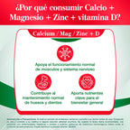 Sunvit Calcio, Magnesio, Zinc + Vitamina D | 90 tabletas