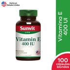 Sunvit Vitamin E 400 IU con 100 Cápsula Blanda