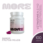 More Multi Gomitas Multivitamínicas Frutos Rojos | 100 gomitas