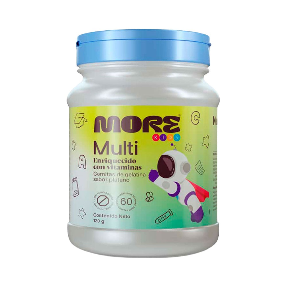 More Kids Multi con Vitaminas | 60 gomitas sabor plátano