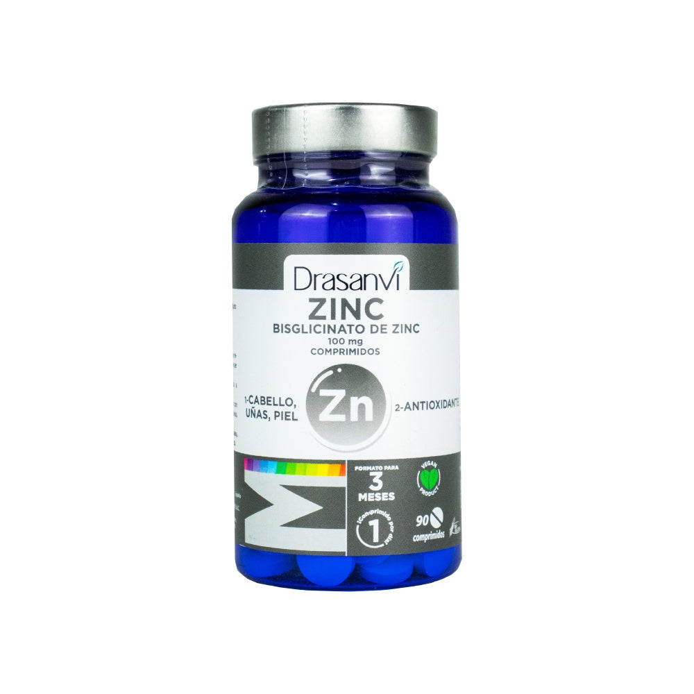 Drasanvi Zinc Bisglicinato | Piel, Cabello y Uñas | 90 comprimidos