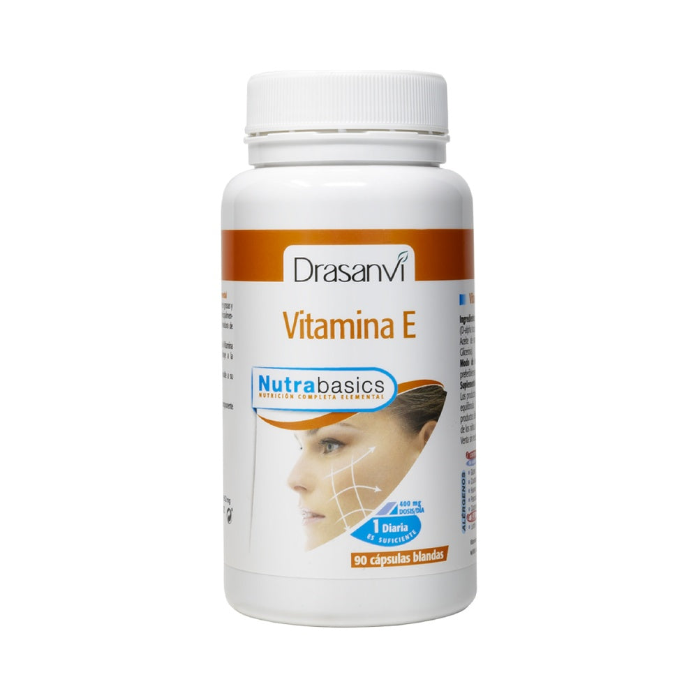 Drasanvi Vitamina E Nutrabásics | Apoyo Antioxidante | 90 cápsulas blandas