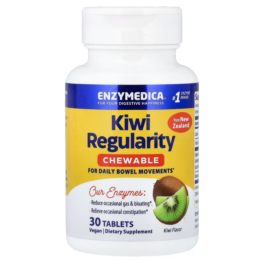 Enzymedica Kiwi Regularity | Regularidad Intestinal, 30 tabletas masticables