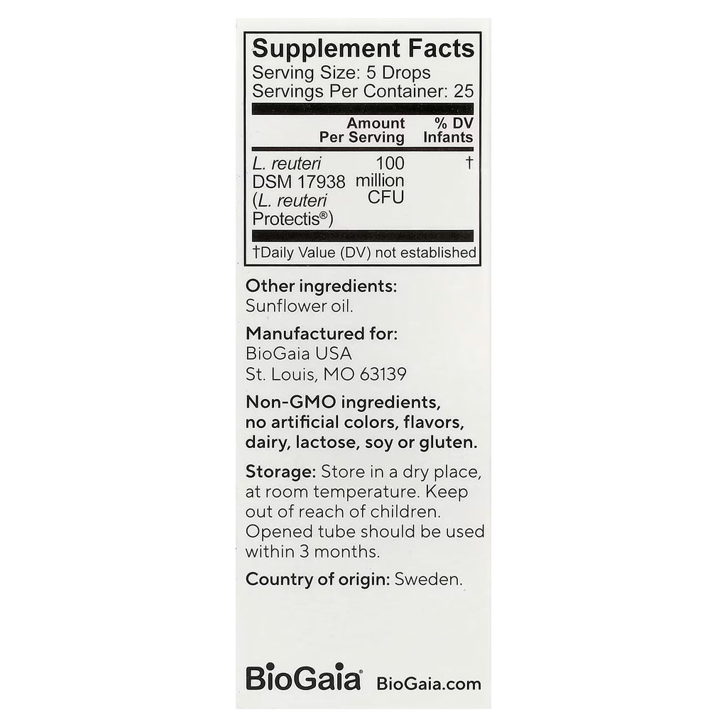 BioGaia Protectis Baby Gotas Probióticas 100 Millones CFU 5ml (0.17 fl oz)