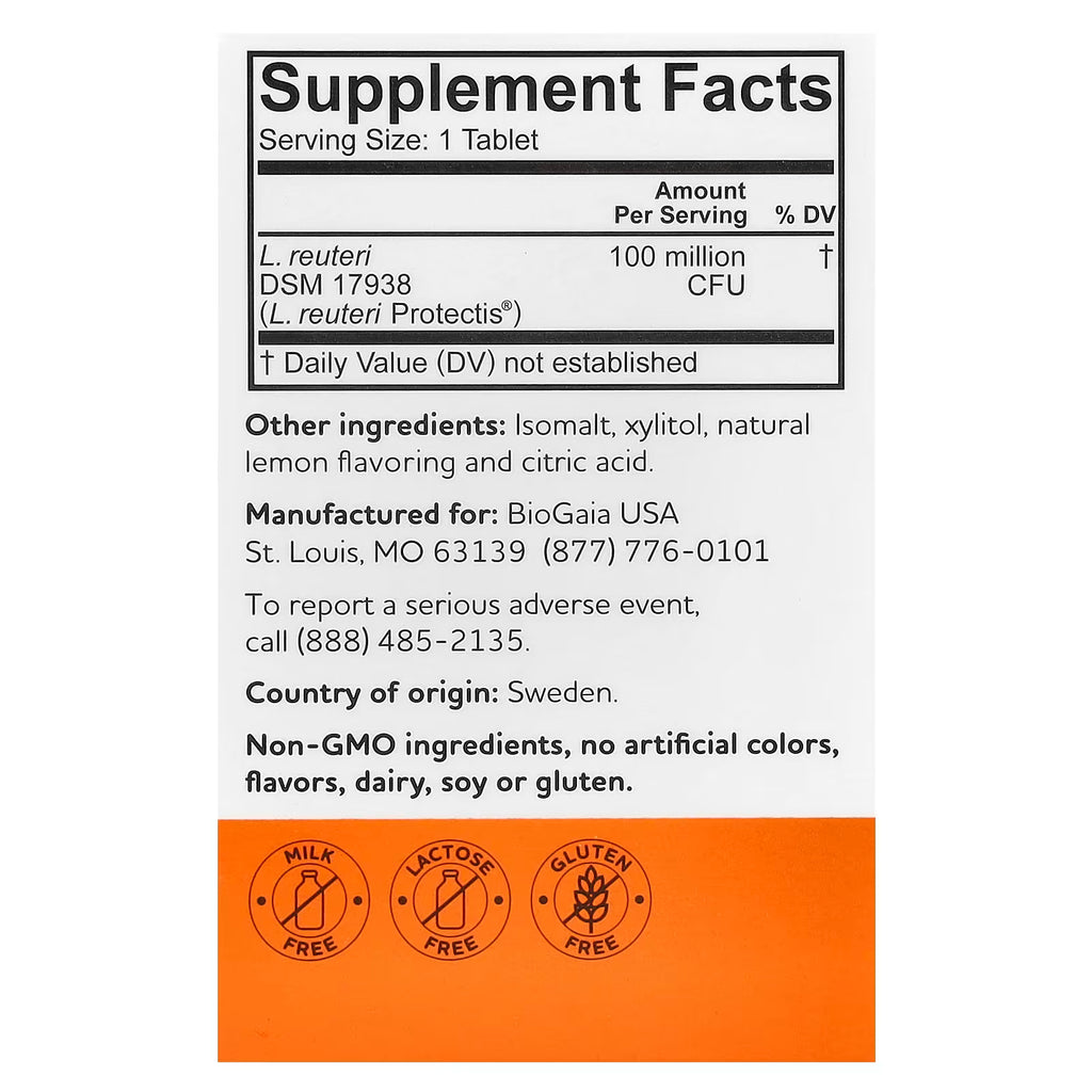 BioGaia Protectis Kids Bienestar Intestinal Sabor Limón 30 Comprimidos -  Masticable