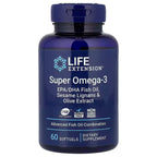 Super omega-3, aceite de pescado con EPA y DHA, sésamo y Oliva, 60 cápsulas