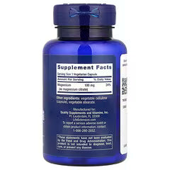 Life Extension, Magnesio (citrato), 100 mg, 100 cápsulas vegetarianas