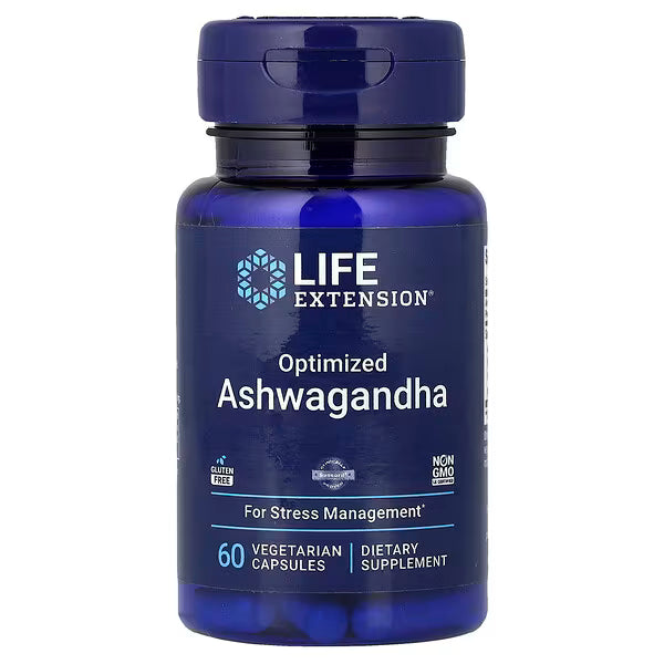 Ashwagandha optimizado, 60 cápsulas vegetarianas (125 mg por cápsula)