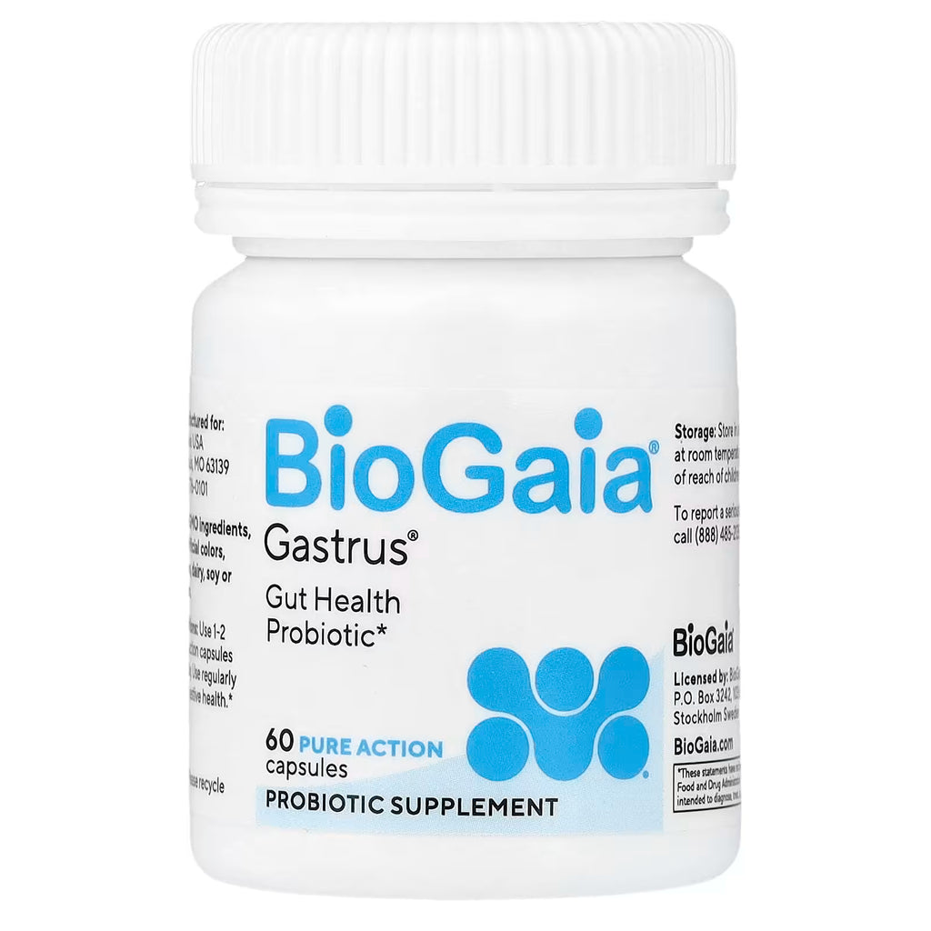 BioGaia Gastrus 60 Cápsulas de Acción Pura - Suplemento Probiótico Avanzado