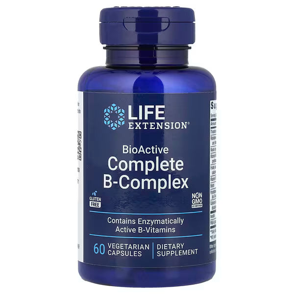 Life Extension, Complejo B completo bioactivo, 60 cápsulas
