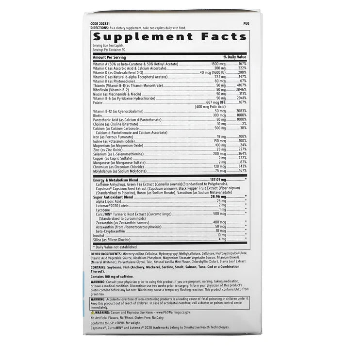 GNC Women's Energy & Metabolism – Multivitamínico para Mujer