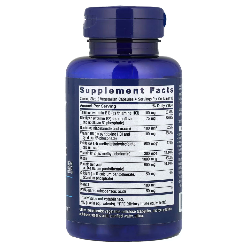 Life Extension, Complejo B completo bioactivo, 60 cápsulas