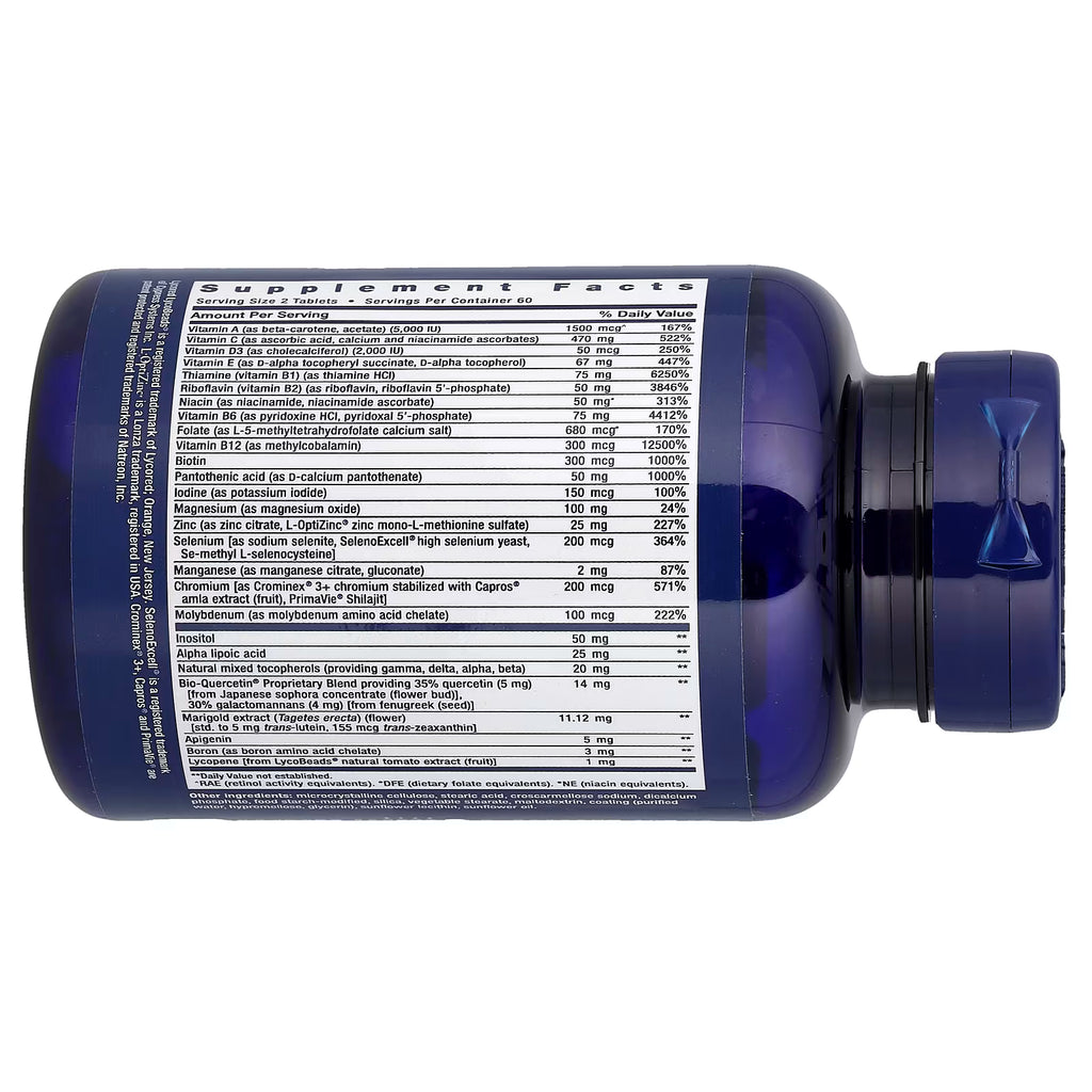 Multivitamínico para dos veces al día, 120 comprimidos
