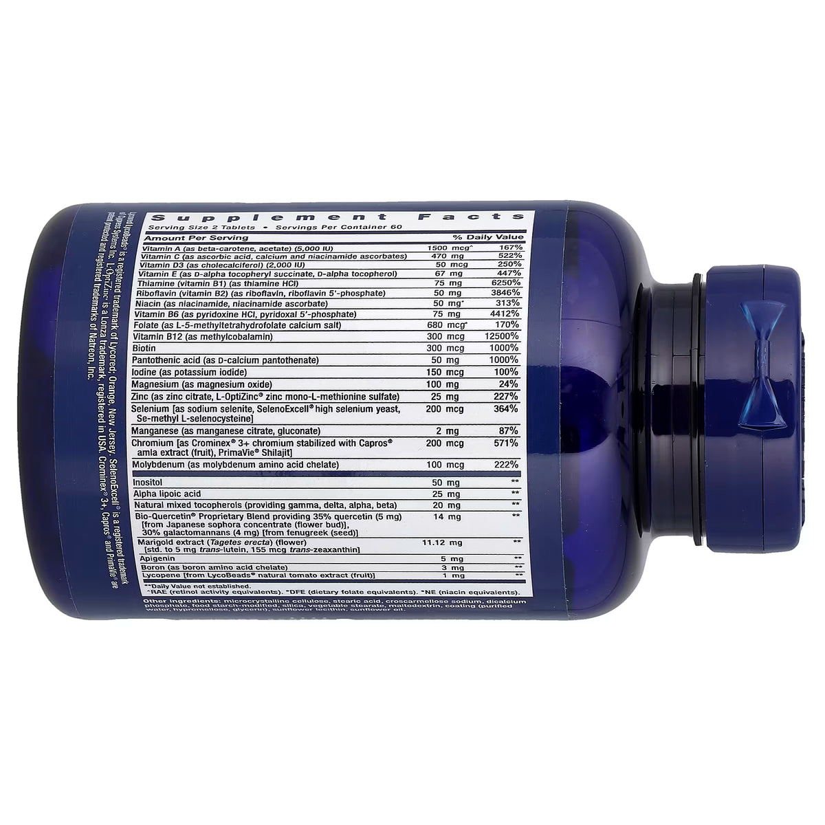 Multivitamínico para dos veces al día, 120 comprimidos