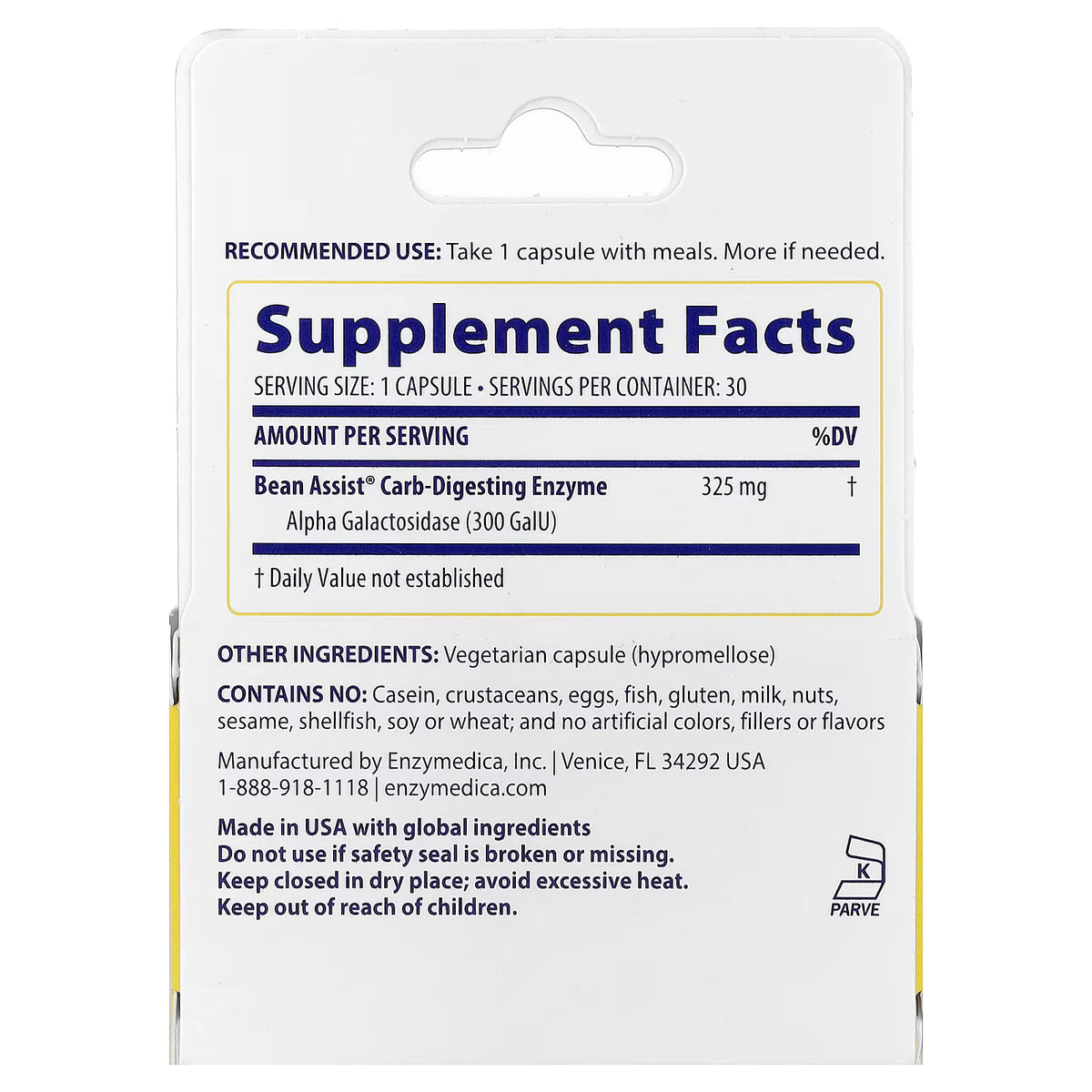 Enzymedica BeanAssist® | Apoyo Digestivo para Legumbres, 30 cápsulas