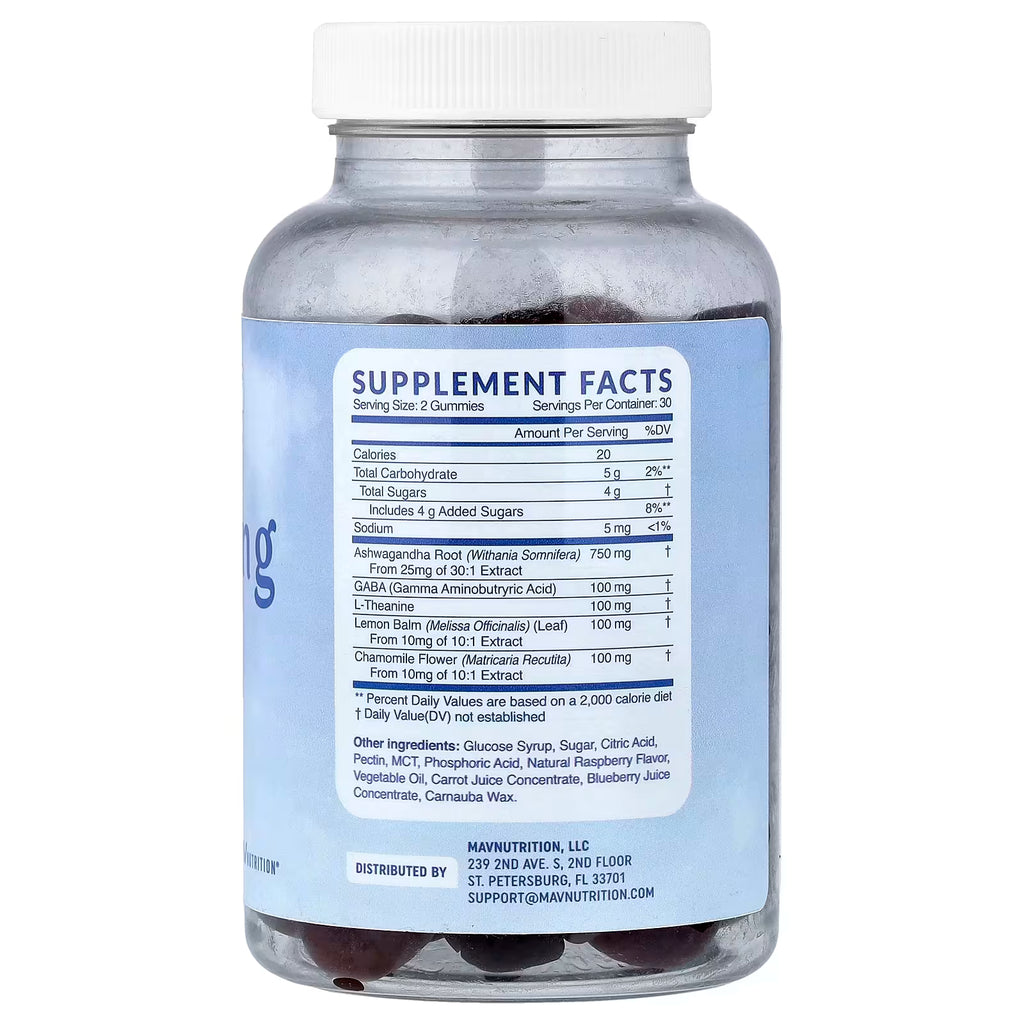 MAV Nutrition, Gominas calmante, 60 gominolas
