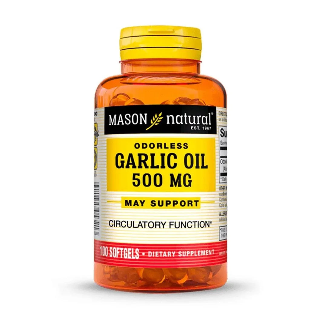 Mason Garlic Oil 500 mg Aceite de Ajo x 100 Softgels