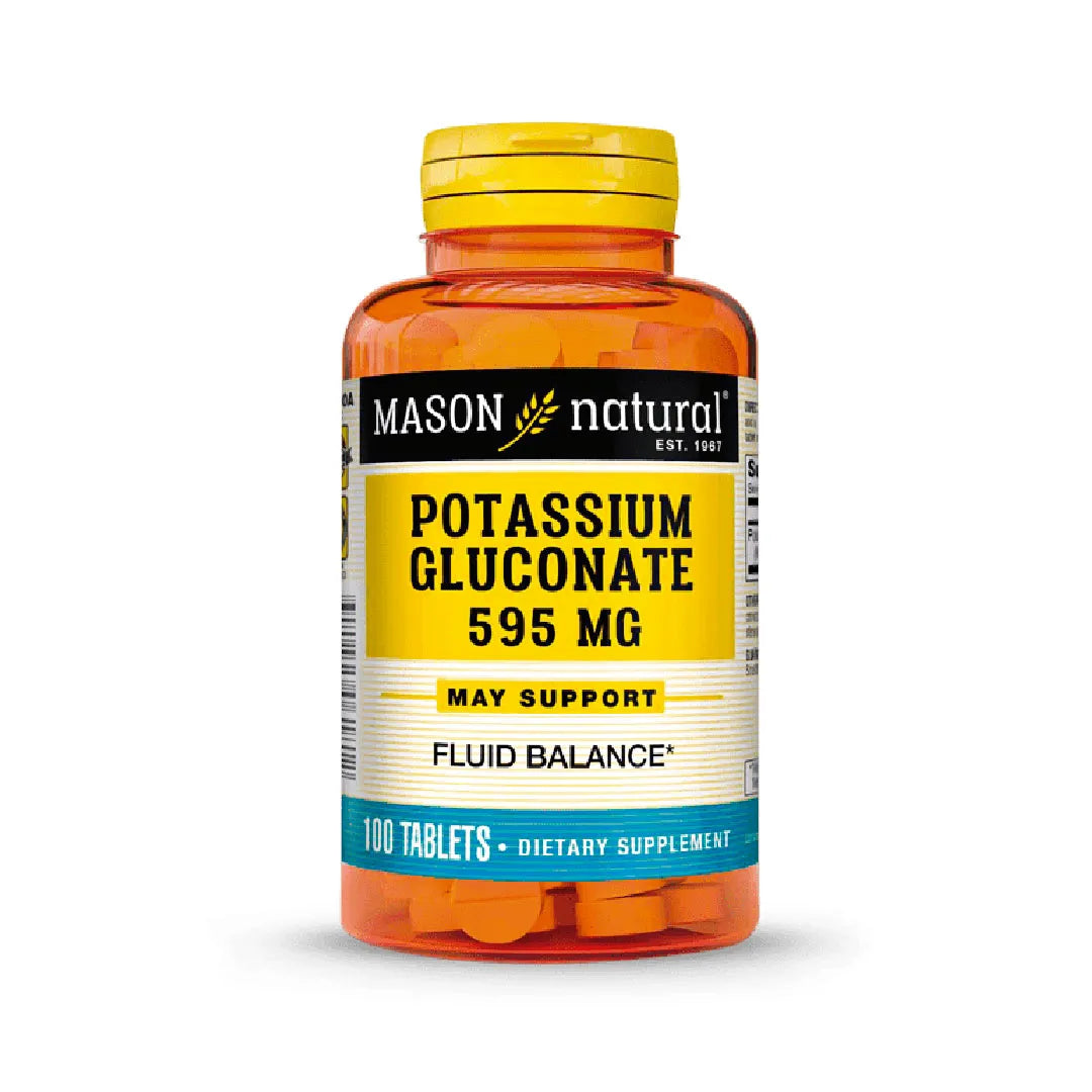 Mason Gluconato de Potasio 595 mg Músculos y Presión x 100 Tab