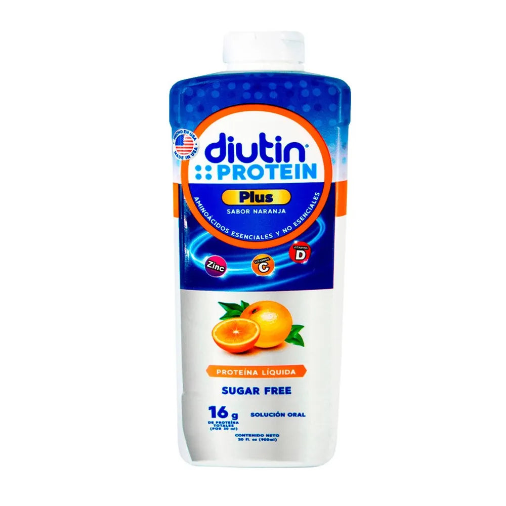 Diutin Protein Plus Proteína Líquida Sabor Naranja Sin Azúcar