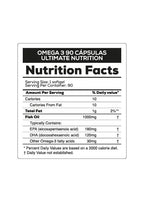 Ultimate Nutrition Omega 3 1000mg 90 Cápsulas Blandas - DHA y EPA