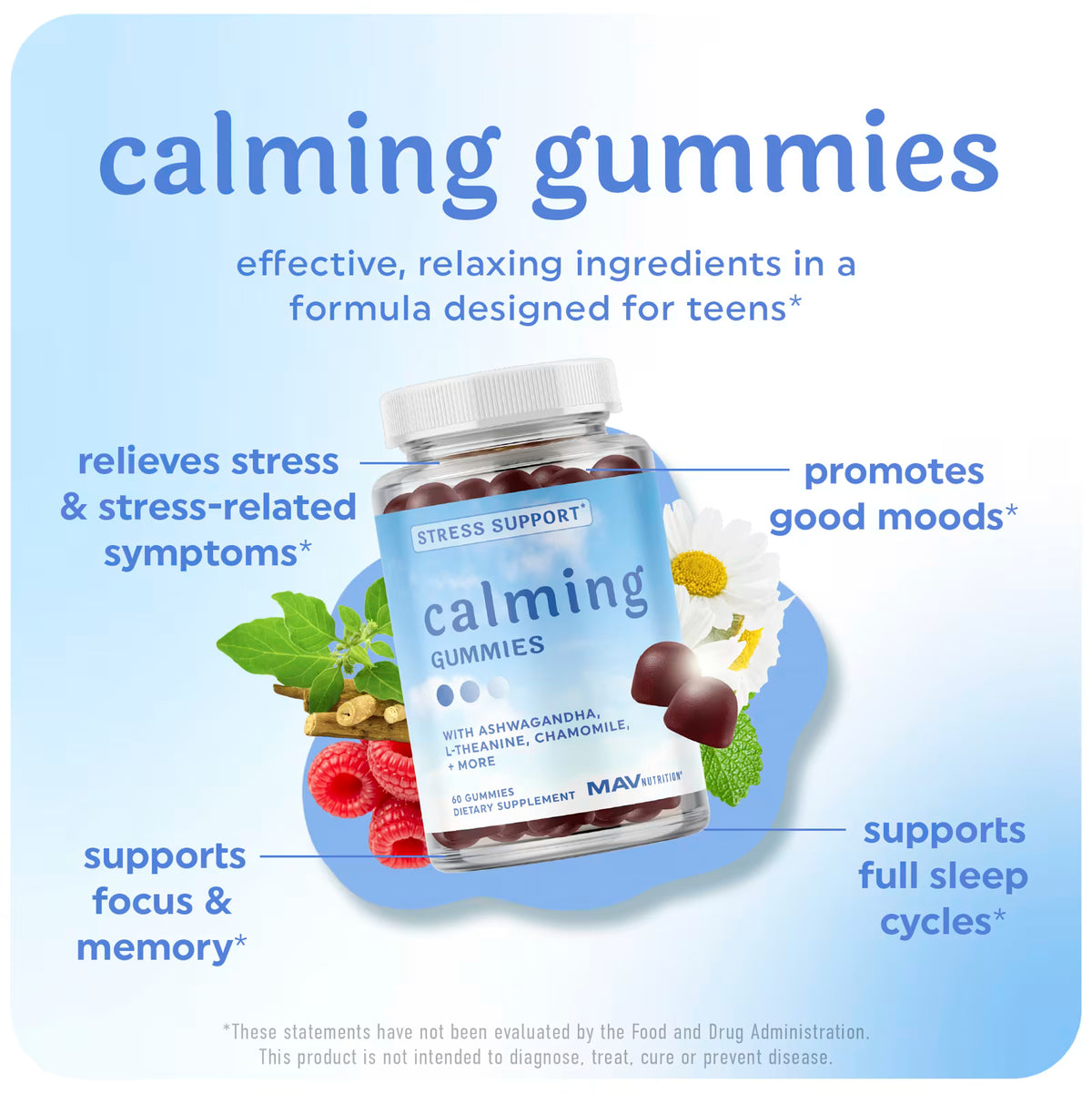 MAV Nutrition, Gominas calmante, 60 gominolas