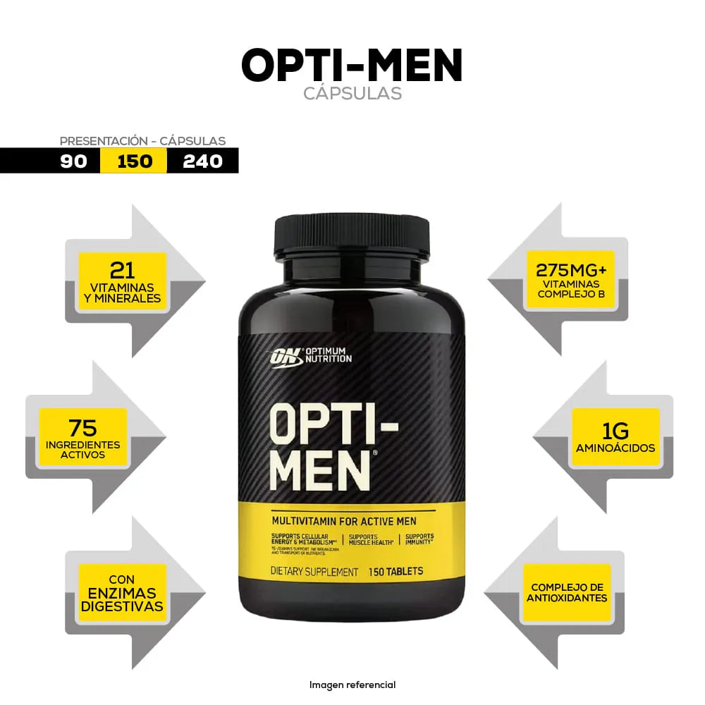 ON Opti-Men 150 Caps - Multivitamínico para Hombres