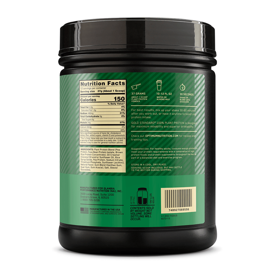 ON - Gold Standard 100% Plant Protein Vainilla 444g - Proteína Vegetal