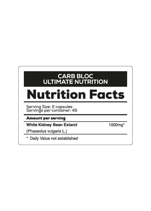 Ultimate Nutrition Carb Bloc 90 Caps - Bloqueador de Carbohidratos