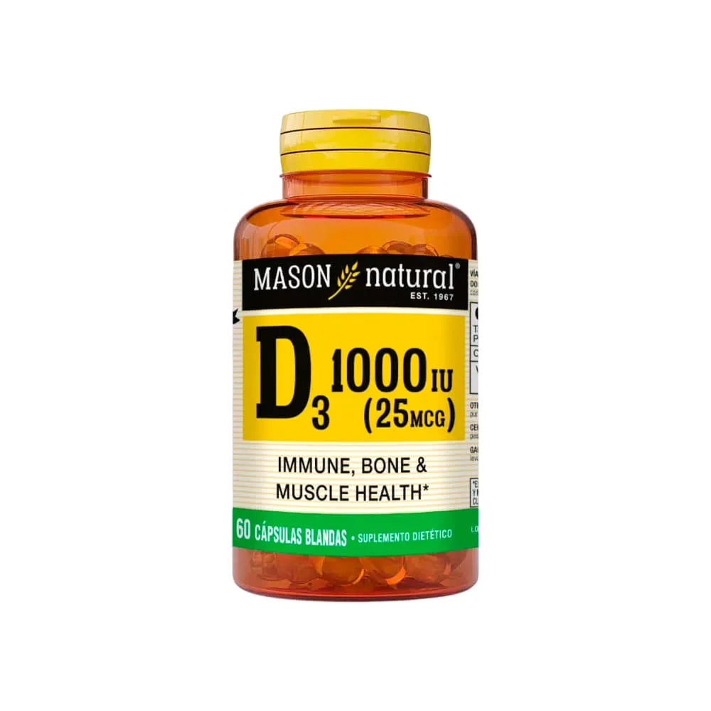 Mason Vitamina D3 1000 IU - 60 Cápsulas