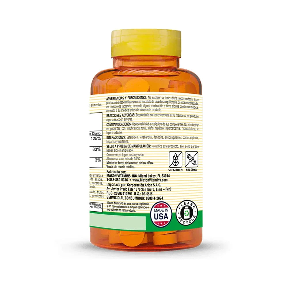 Mason Vitamina K2 + D3 Salud Ósea y Arterial x 60 Tab