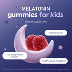 Gominolas de melatonina, para niños, Frambuesa deliciosa, 60 gominolas