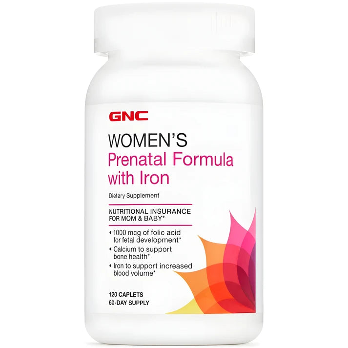 GNC Fórmula Prenatal con Hierro (120 Cápsulas) – Suplemento Embarazo