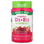 Nature’s Truth D3 + B12 | Energía y Soporte Óseo | 60 gomitas