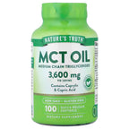 Nature’s Truth Aceite MCT 3600 mg | 100 cápsulas blandas