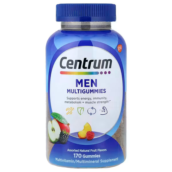 Centrum Men Multigummies Frutos Naturales Surtidos 170 Gomitas - Uso Masculino