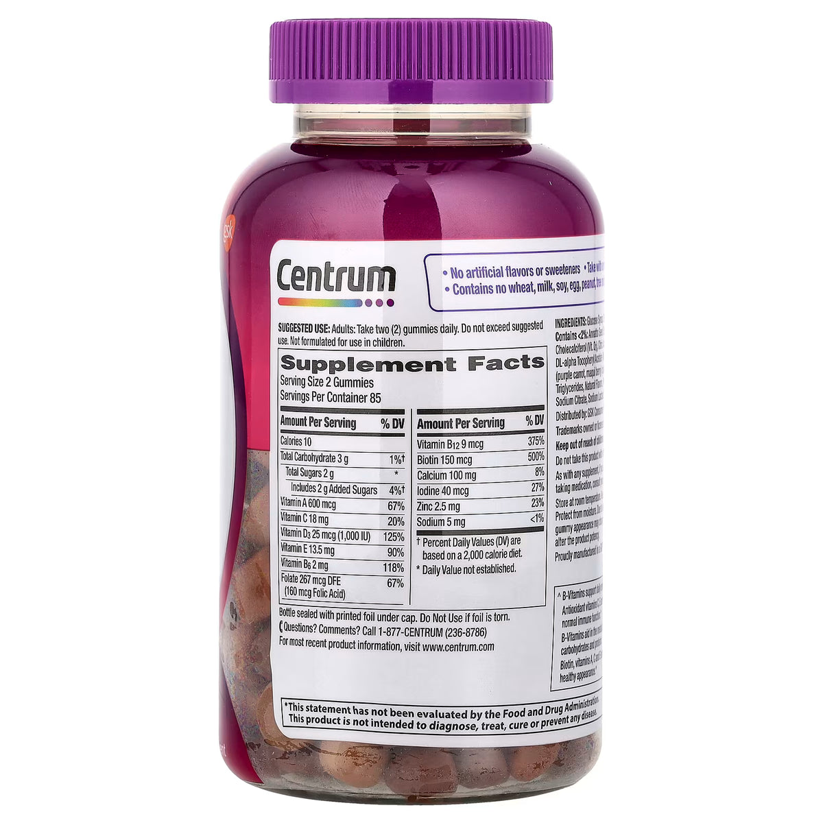 Centrum Women Multigummies Frutos Naturales Surtidos 170 Gomitas