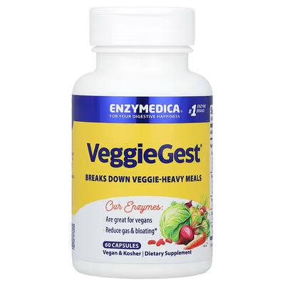 Enzymedica VeggieGest® | Digestión de Vegetales, 60 cápsulas
