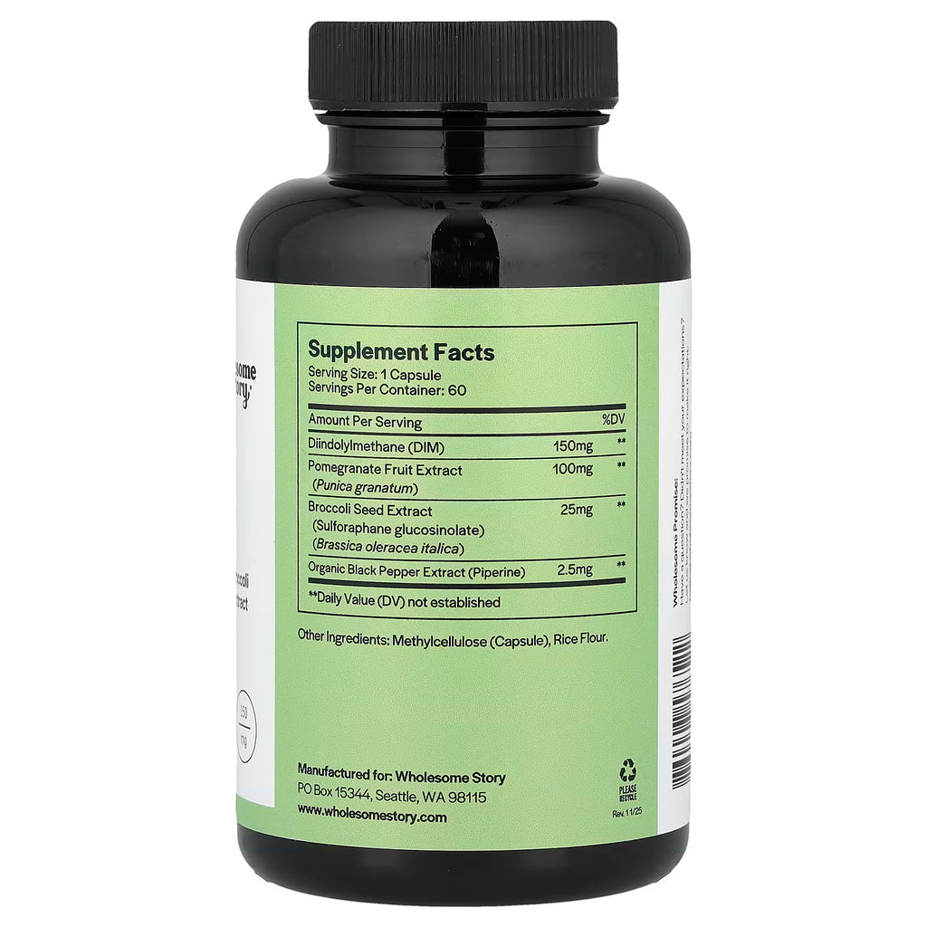 Wholesome Story DIM 150 mg con Granada y Brócoli | 60 cápsulas vegetarianas