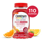Centrum Multi + Omega-3 Multigummies Fresa Limón y Naranja 110 Gomitas - DHA y EPA