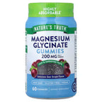 Nature’s Truth Magnesio Glicinato 200 mg | 60 gomitas sabor uva