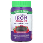 Nature’s Truth Hierro 18 mg con Vitaminas B y Zinc | 60 gomitas