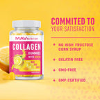 MAV Nutrition, Gominolas de colágeno con biotina, limón dulce, 60 gominolas
