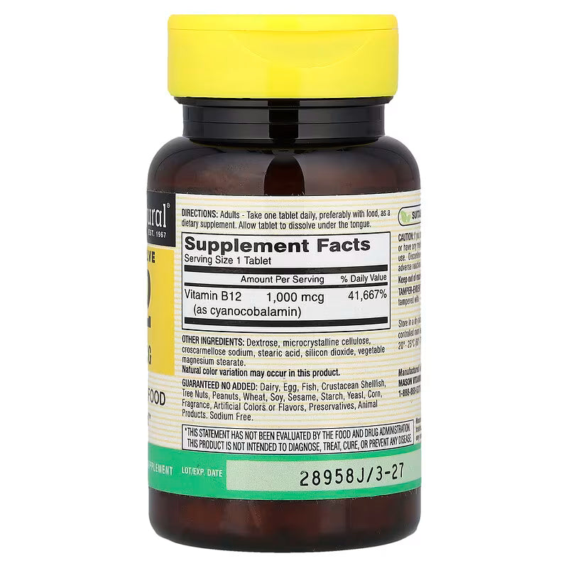 Mason Vitamina B12 1000 mcg - 100 Tabletas