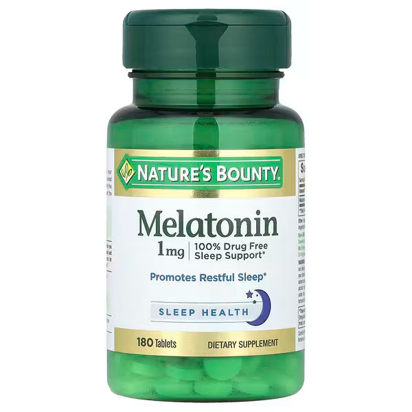 Nature's Bounty, Melatonina, 1 mg, 180 comprimidos