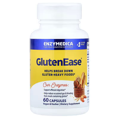 Enzymedica GlutenEase® | Apoyo Digestivo para Comidas con Gluten, 60 cápsulas