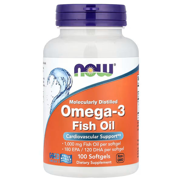 Omega-3 Aceite de Pescado 1000mg 100 Cápsulas - 180 EPA / 120 DHA