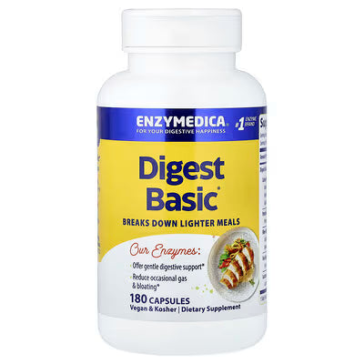 Enzymedica Digest Basic® | Apoyo Digestivo Suave, 180 cápsulas