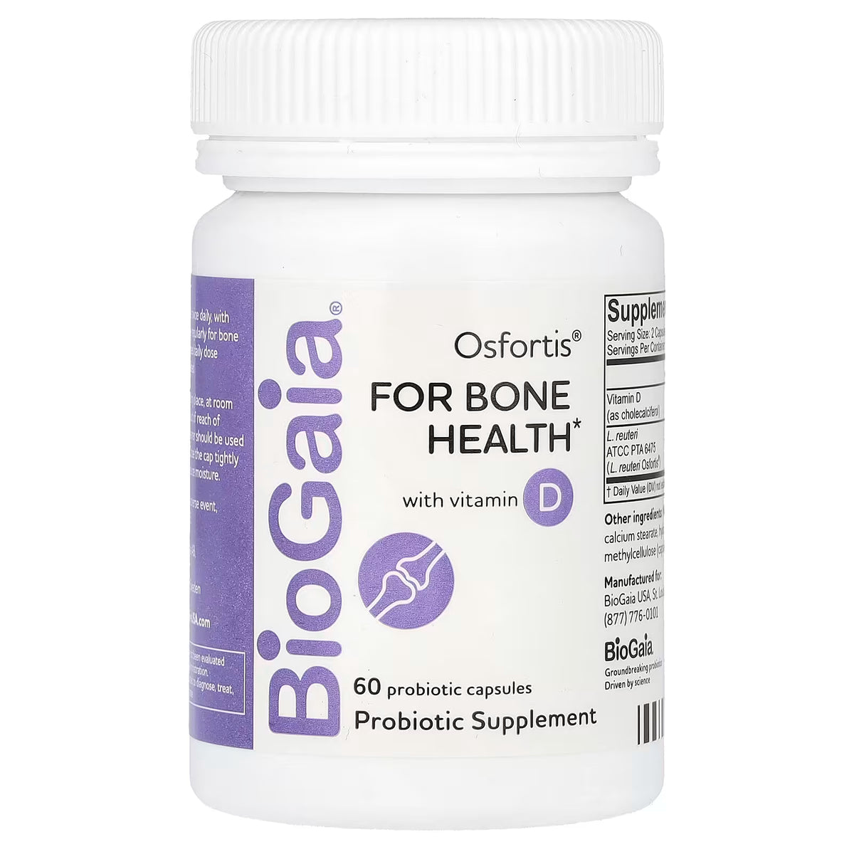 BioGaia Osfortis con Vitamina D 60 Cápsulas - Probiótico para la Salud Ósea
