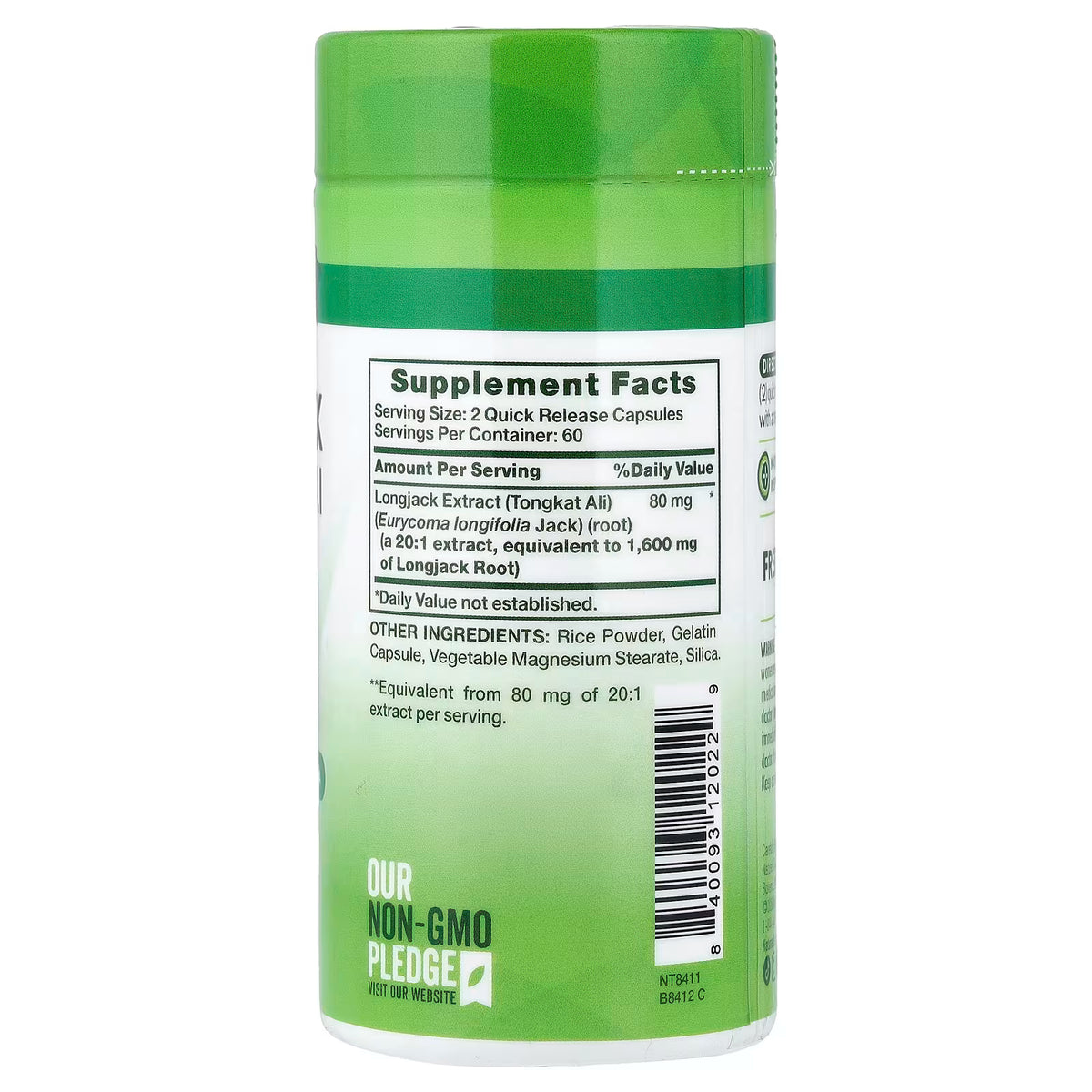 Nature’s Truth Tongkat Ali Longjack 1600 mg equivalentes | 120 cápsulas